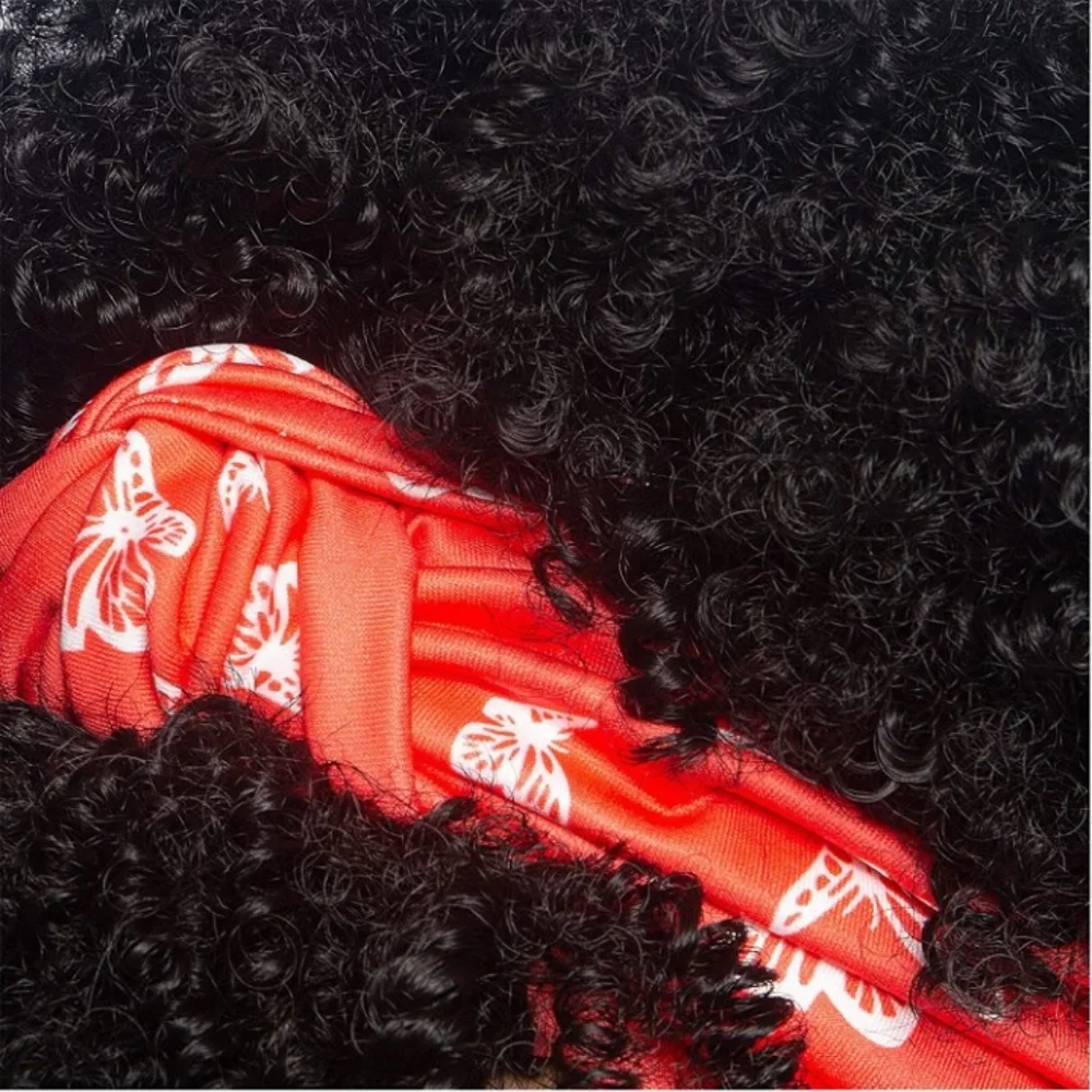 Blooming Hair Headband Wig With Bang